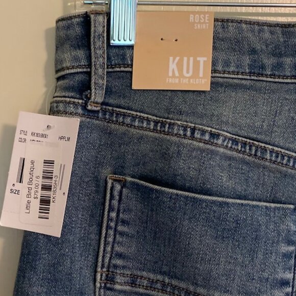 Kut From The Kloth Denim "Rose" Button Up Front Skirt, Women's Size 6 - Picture 14 of 14
